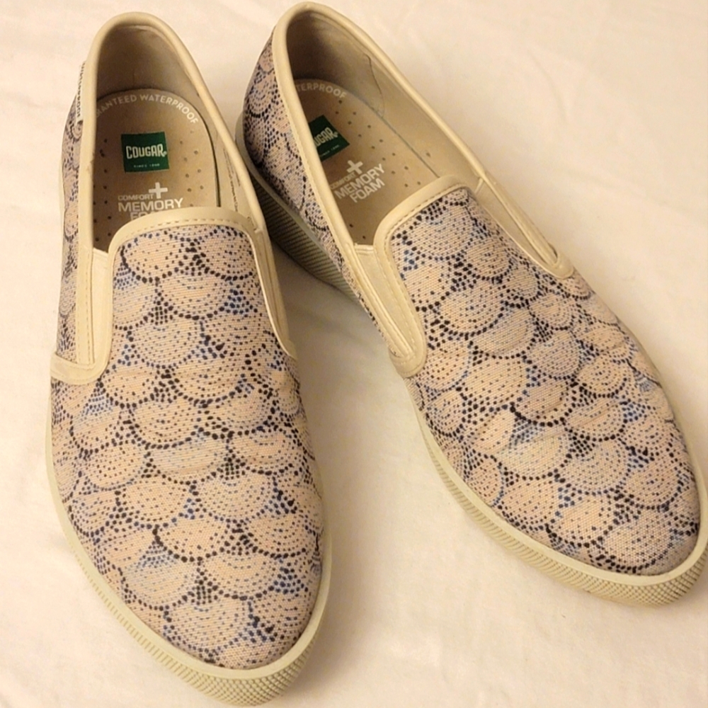 Couger Comfort+ Memory Foam Slip-Ons, Lula 8M, waterproof!